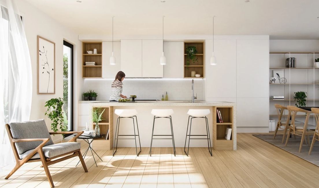 Thiết kế phòng bếp tối giản - bí kíp giữ lửa yêu thương