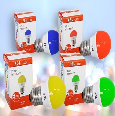 Bóng đèn led quả chanh 2w màu Vàng, Đỏ, Xanh, Tím