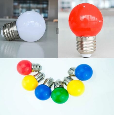 Bóng đèn led quả chanh 2w màu Vàng, Đỏ, Xanh, Tím