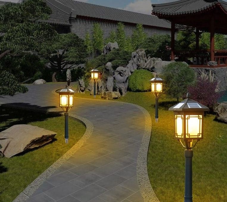 Cột đèn năng lượng mặt trời cho sân vườn DSV04