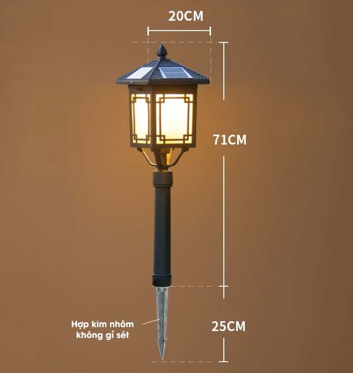 Cột đèn năng lượng mặt trời cho sân vườn DSV04