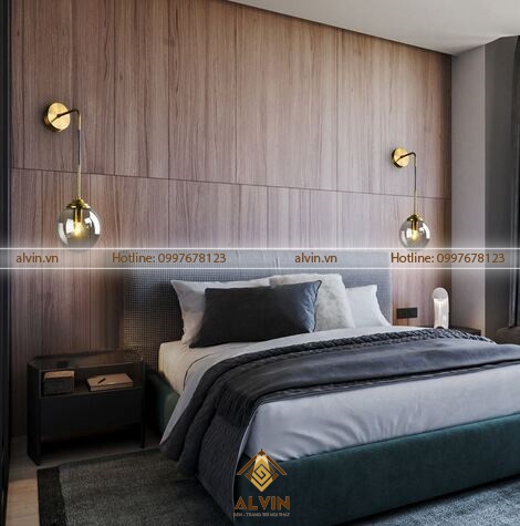 Mẫu đèn gắn tường với chao thủy tinh hình cầu