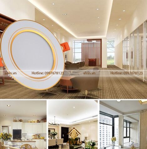 Đèn LED âm trần với đế tản nhiệt nhôm dày