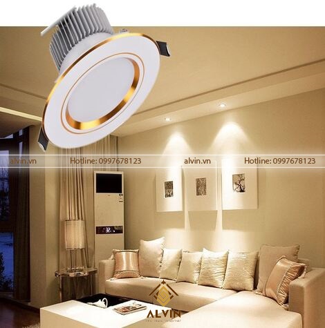 Đèn LED âm trần với đế tản nhiệt nhôm dày