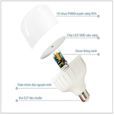 Đèn led bulb trụ loại 50w