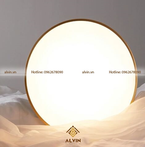 Đèn LED ốp trần viền vàng sang trọng