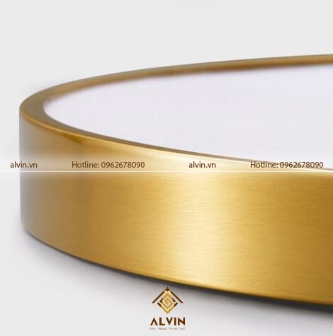 Đèn LED ốp trần viền vàng sang trọng