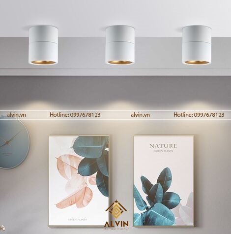 Đèn LED rọi không ray ống bơ 7W,12W xoay 360 độ