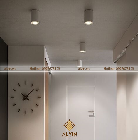 Đèn LED rọi không ray ống bơ 7W,12W xoay 360 độ