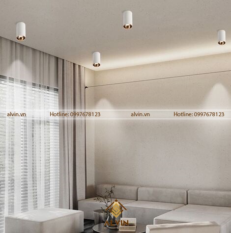 Đèn LED rọi COB gắn trần chống chói 7W, 12W vỏ trắng