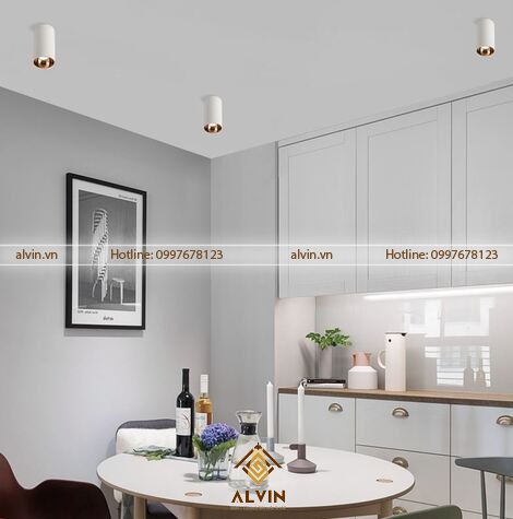 Đèn LED rọi COB gắn trần chống chói 7W, 12W vỏ trắng