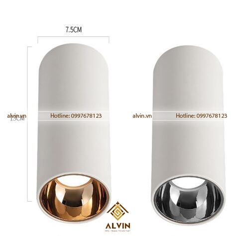 Đèn LED rọi COB gắn trần chống chói 7W, 12W vỏ trắng