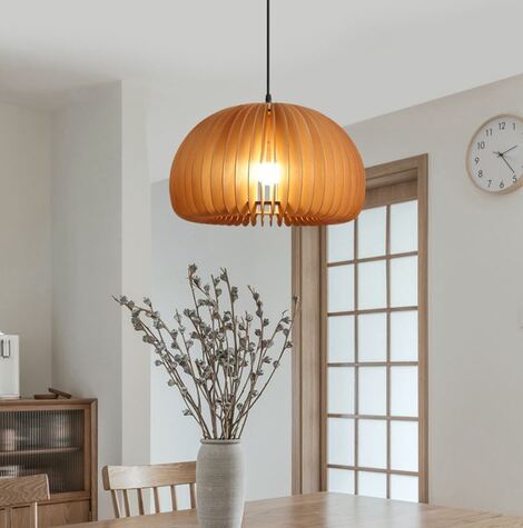 Đèn thả gỗ xếp phong cách Nhật Bản