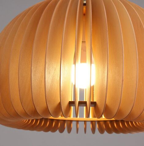 Đèn thả gỗ xếp phong cách Nhật Bản