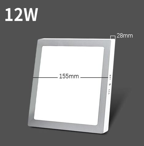 Đèn LED ốp trần hình vuông công suất 12W, 18W
