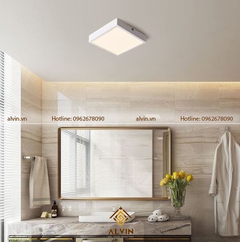 Đèn LED ốp trần hình vuông công suất 12W, 18W