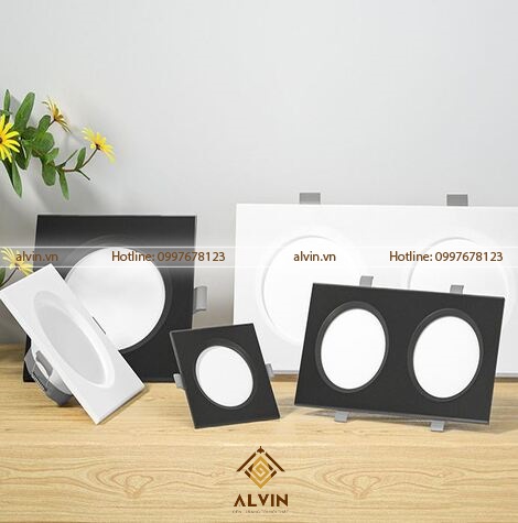 Đèn Led âm trần vuông/vuông đôi