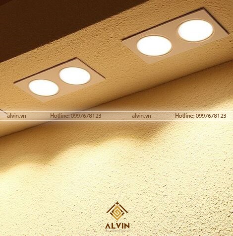 Đèn Led âm trần vuông/vuông đôi
