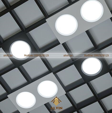 Đèn Led âm trần vuông/vuông đôi