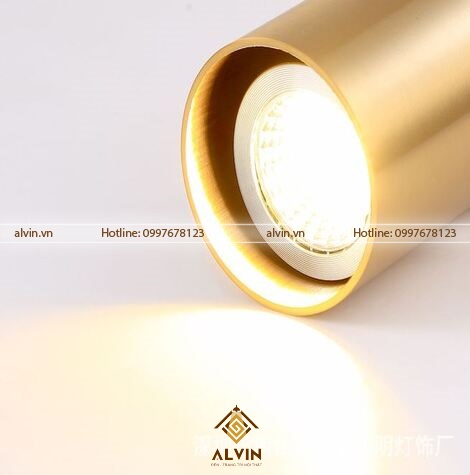 Đèn LED rọi không ray vàng đồng cao cấp