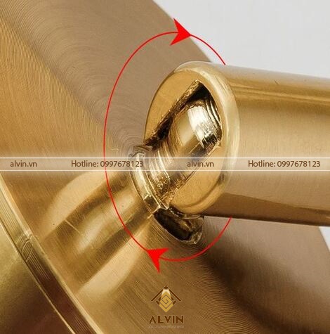 Đèn LED rọi không ray vàng đồng cao cấp