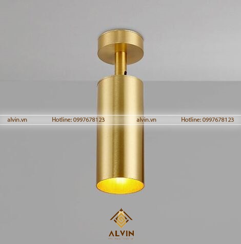 Đèn LED rọi không ray vàng đồng cao cấp