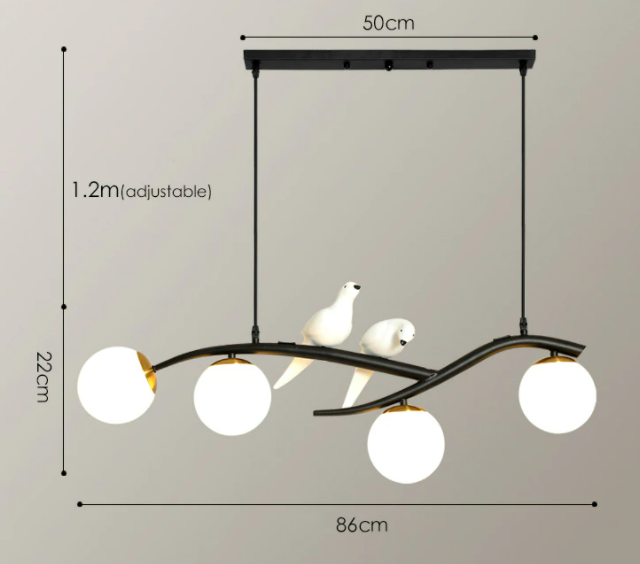 Mẫu đèn thả bàn ăn Lovebirds phong cách Bắc Âu