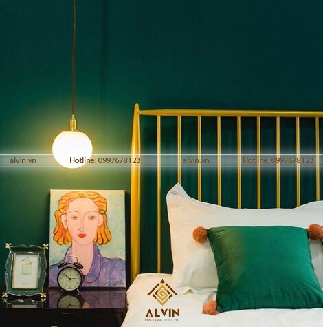 Đèn thả phong cách Bắc Âu đơn giản với thân đèn bằng đồng