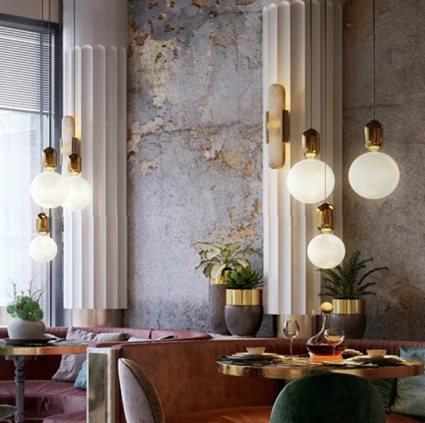 Mẫu đèn thả trần Glamor phong cách hiện đại