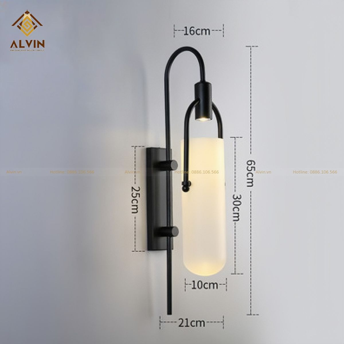 Hình-ảnh-thực-tế-đèn-gắn-tường-chao-thủy-tinh-ĐGT301#